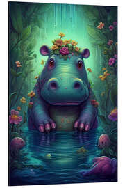 Magnettafel Das kleine Nilpferd