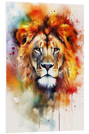 Tableau en PVC Colorful Lion