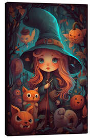 Canvas print The Little Helloween Witch