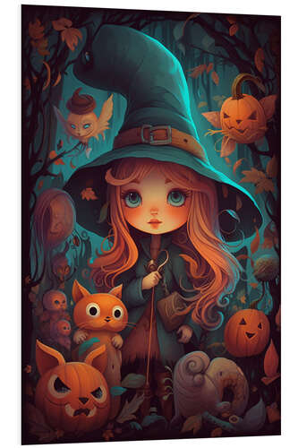 Quadro em PVC The Little Helloween Witch