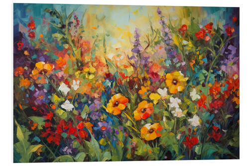 Quadro em PVC Colorful Flower Meadow