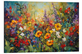 Magnettafel Farbenfrohe Blumenwiese