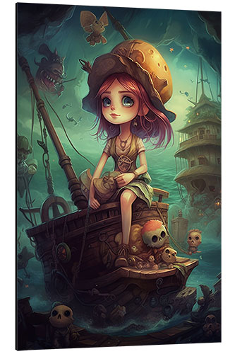 Tableau en aluminium The Little Pirate Girl