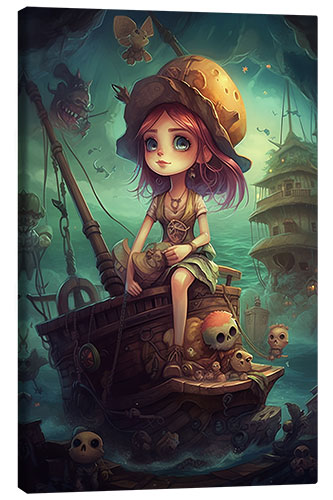 Canvas print The Little Pirate Girl