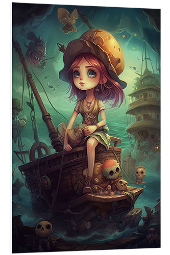 Foam board print The Little Pirate Girl