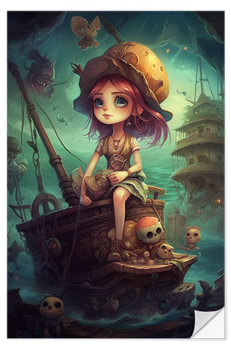 Wall sticker The Little Pirate Girl