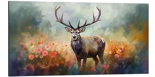 Alubild Majestätischer Hirsch I