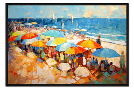 Gerahmter Kunstdruck Ein Tag am Meer II