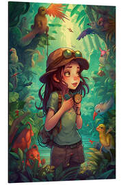 Magnettafel Die kleine Tropenforscherin