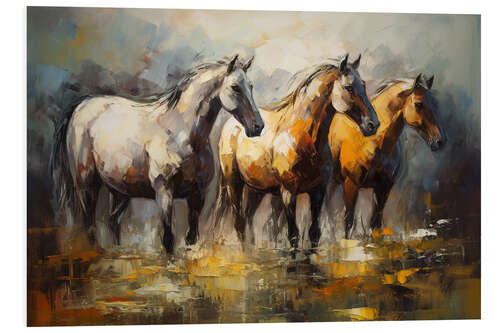 Tableau en PVC Horses in Summer