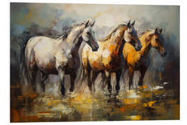 Quadro em PVC Horses in Summer