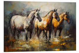 Magnettafel Pferde im Sommer