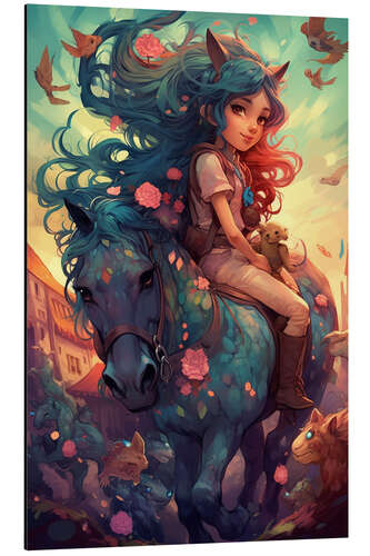 Aluminium print The Horse Girl