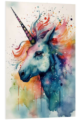 Foam board print Rainbow Unicorn