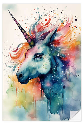 Vinilo para la pared Rainbow Unicorn