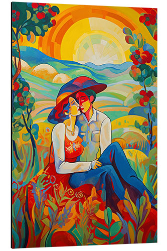 Aluminium print Loving Couple in Summer