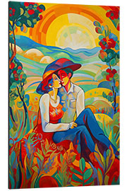 Aluminium print Loving Couple in Summer