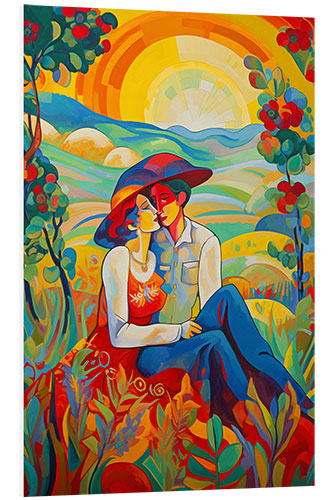 Foam board print Loving Couple in Summer