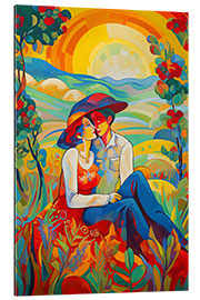 Tableau en plexi-alu Loving Couple in Summer