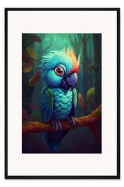 Gerahmter Kunstdruck Der kleine Papagei