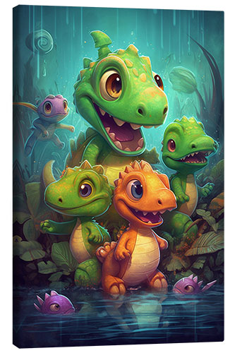 Canvas print Dinosaur Friends