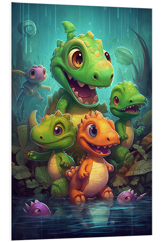 Foam board print Dinosaur Friends