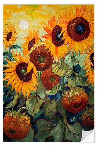 Sticker mural Sunflowers in August