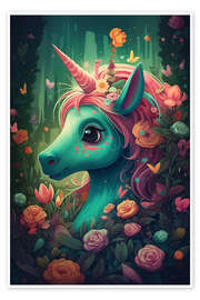 Wall print  Fairytale Unicorn - Michael artefacti