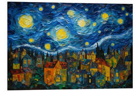 Foam board print Starry Night over the City