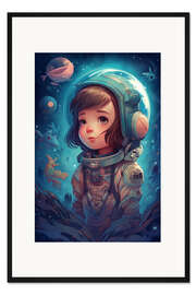 Gerahmter Kunstdruck Die kleine Astronautin