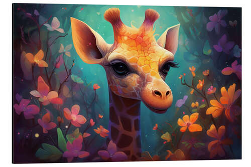 Quadro em alumínio The Curious Giraffe