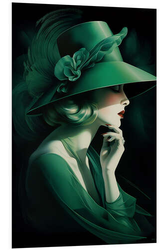 Foam board print Lady in Green II