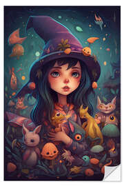 Selvklæbende plakat The Little Witch