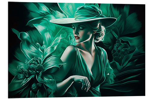 Foam board print Lady in Green I