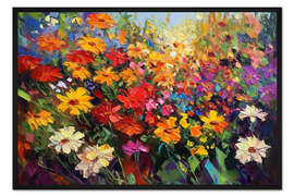 Gerahmter Kunstdruck Blütengarten