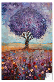 Selvklebende plakat Lavender Tree