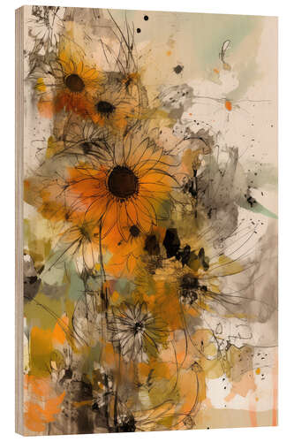 Tableau en bois Sunflowers Forever II