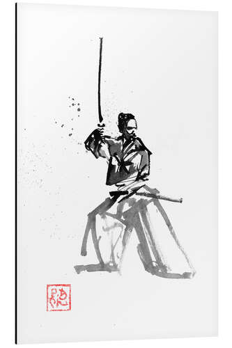 Tableau en aluminium Samurai on Guard I