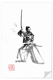 Muursticker Samurai on Guard I