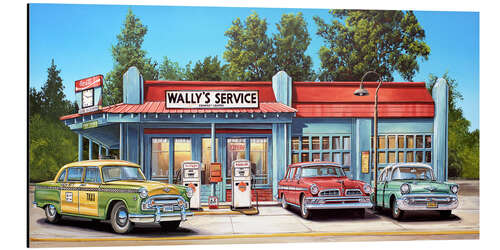 Tableau en aluminium Wally’s Service and Vintage Cars