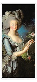 Wall print  Marie Antoinette with a Rose - Elisabeth Louise Vigee-Lebrun