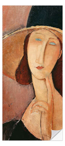 Dørtapet Jeanne Hebuterne in a large hat