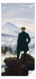 Door sticker  The Wanderer Above the Sea of Fog - Caspar David Friedrich