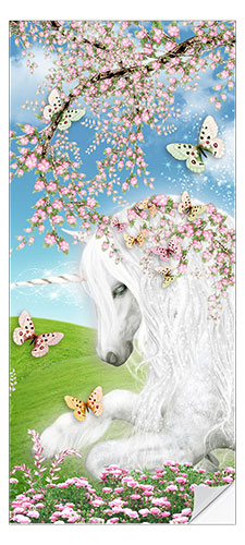 Door sticker Dreamy unicorn