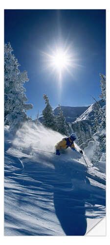 Door sticker Skier in Sunshine