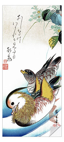 Door sticker Mandarin ducks