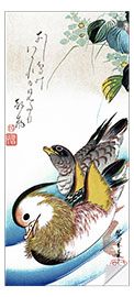 Door sticker Mandarin ducks - Utagawa Hiroshige