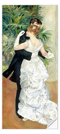 Deursticker Dans in de stad - Pierre-Auguste Renoir