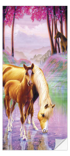 Door sticker Horse and foal