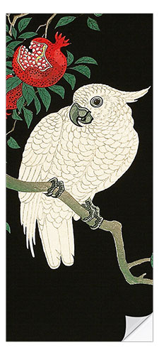 Door sticker Cockatoo on a Pomegranate Tree